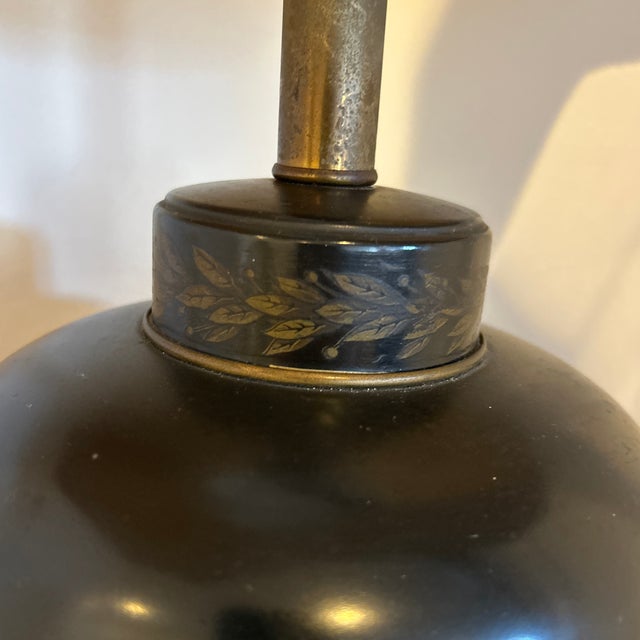 English Antique English Tea Tin Lamp For Sale - Image 3 of 11