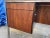 1980’s vintage mid century modern metal credenza and walnut veneer panels with filling drawers in the style of Florence...