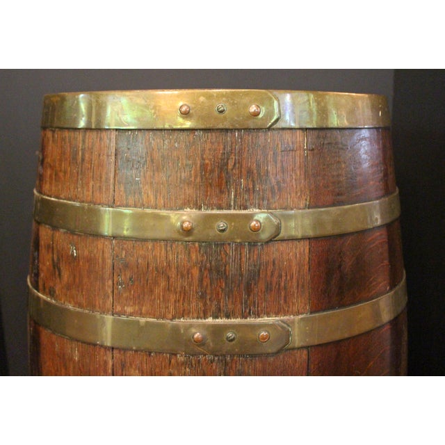Later 19th Century English Staved Brass Bound Barrel Stick Stand For Sale - Image 4 of 6