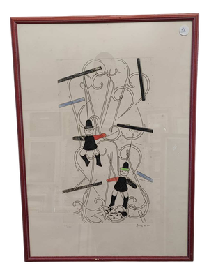 Franco Angeli, Lithograph, Framed