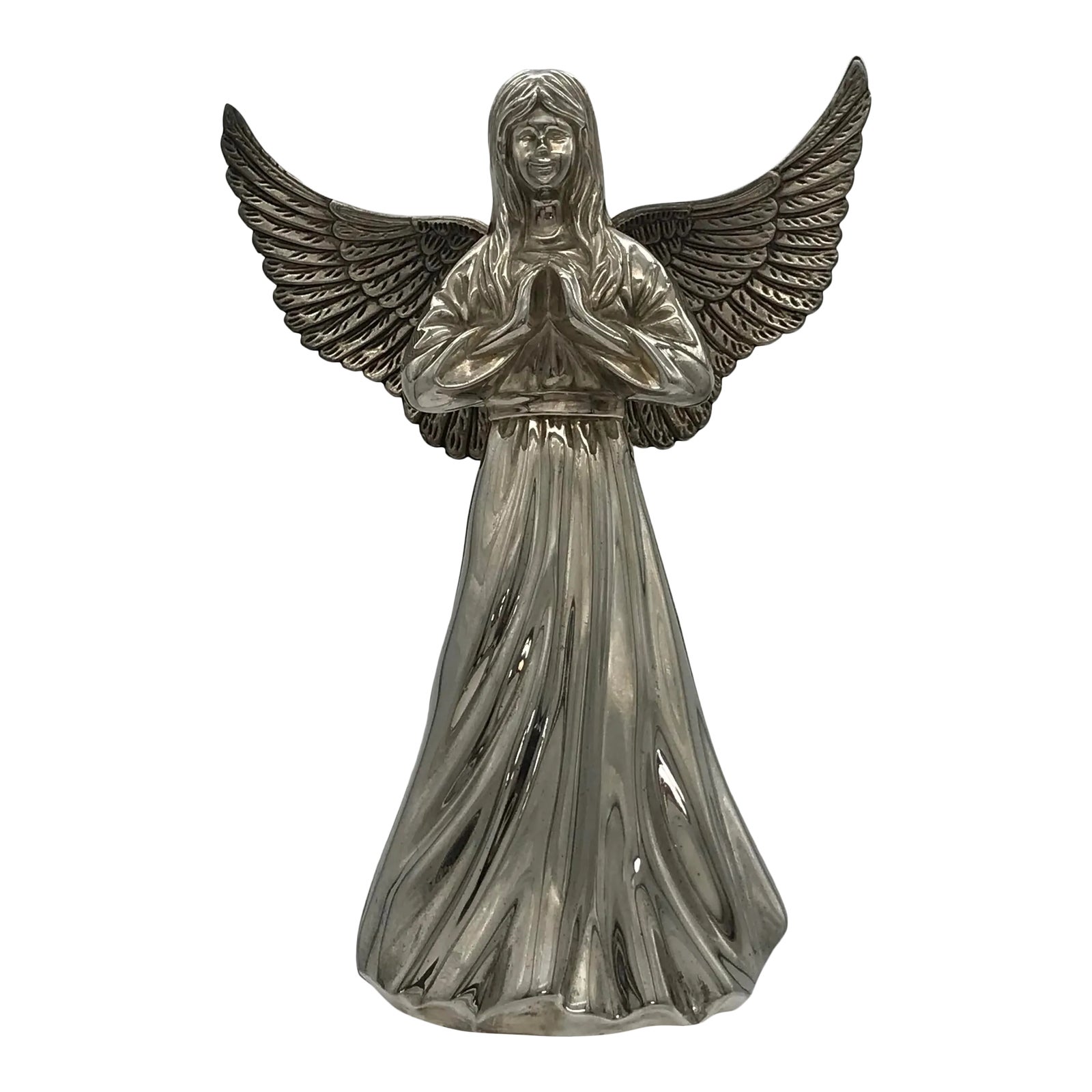Vintage International Silver Company Silver Plated Angel Candle Holder ...