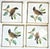 Brown Gold Framed Bird Tile Trivets- Set of Four For Sale - Image 8 of 9