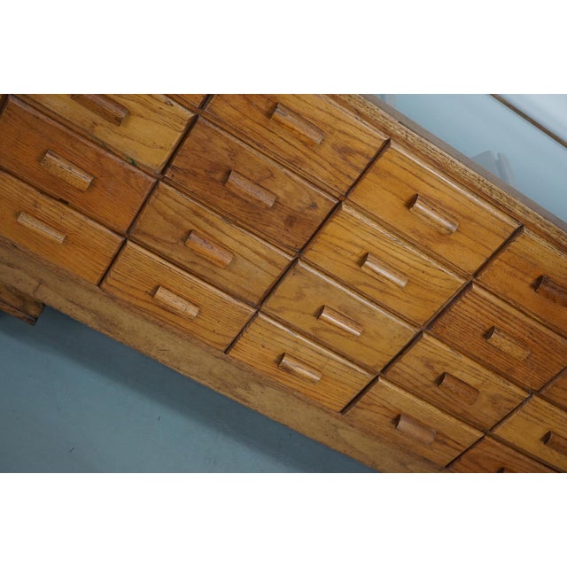 Antique British Oak Haberdashery Cabinet, 1930s For Sale - Image 10 of 18