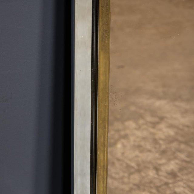 Metal and Brass Framed Mirror with Smoked Glass from Belgo Chrome, 1970s For Sale - Image 9 of 13