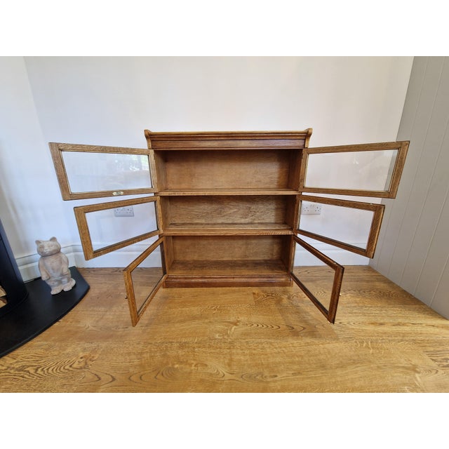 Brown Vintage Minty Limited Oak Barrister Bookcase, 1930s For Sale - Image 8 of 14
