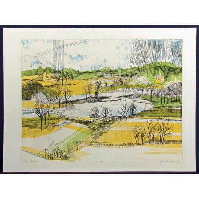 1978 "Hidden Lake" Landscape Limited Edition Etching by Bill Ellingson For Sale In Denver - Image 6 of 6