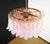 Glass Large Murano Glass Chandelier with 101 Pink Lattimo Glass Petals, 1990s For Sale - Image 7 of 16