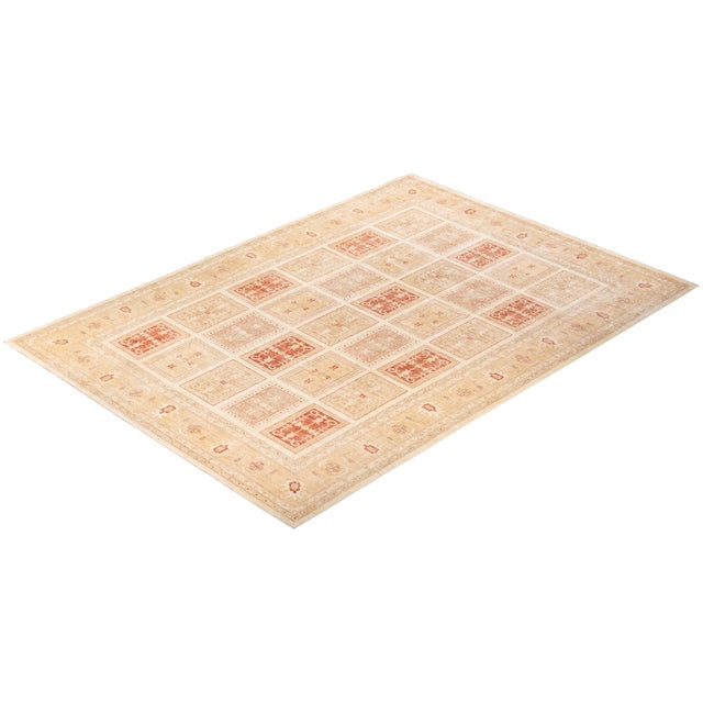 Orange Eclectic, One-of-a-Kind Hand-Knotted Area Rug - Orange, 8' 4" x 11' 5" For Sale - Image 8 of 8