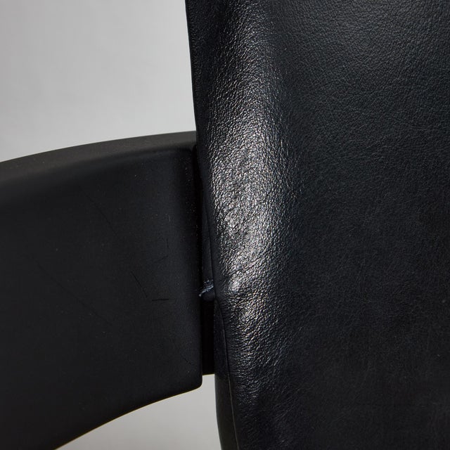 1980s Black Leather Ergonomic Chair by Peter Opsvik for Stokke, 1983 For Sale - Image 5 of 17