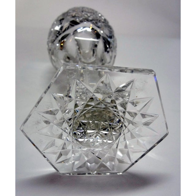 Large Brilliant Cut Crystal Celery Vase For Sale - Image 11 of 13