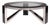Fossil Stone and Stainless Steel Cocktail Table, Black and Silver - Triton by Oggetti For Sale
