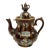 Antique English Large Bargeware Teapot - "God Bless Our Home" For Sale