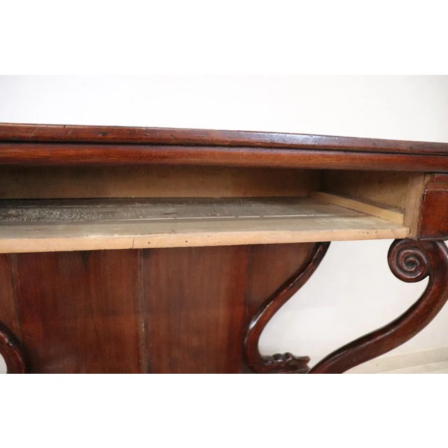 Antique Carved Walnut Console Table, 1820s For Sale - Image 4 of 11