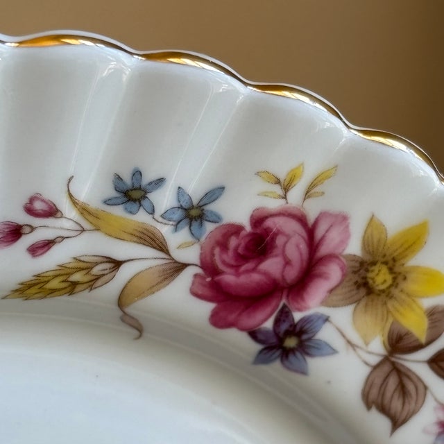 Vintage English Bone China Decorative Dessert Plate For Sale - Image 10 of 15