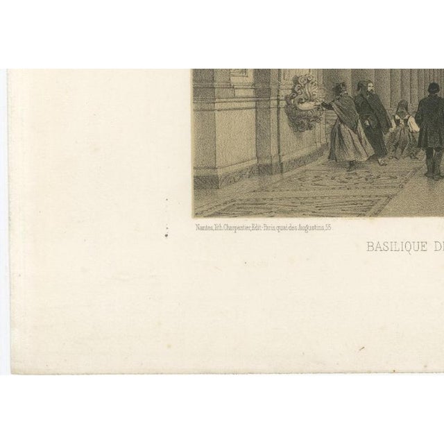 After Bayot, Basilica of Santa Maria Maggiore Interior, Lithograph, 1869 For Sale - Image 10 of 13