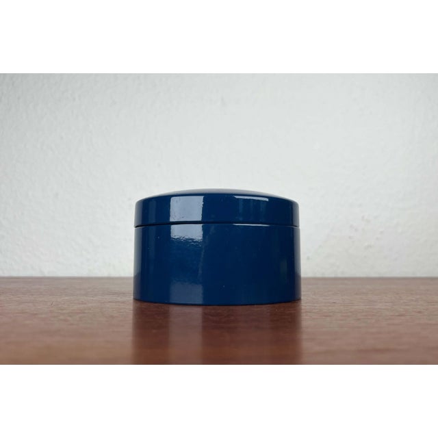 Mid-Century Modern German Blue Space Age Coasters with Box, 1960s, Set of 5 For Sale - Image 6 of 13
