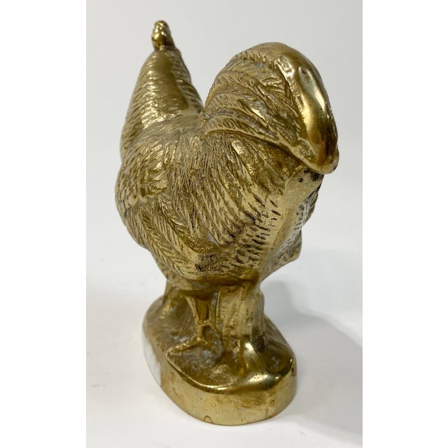 Vintage Brass Rooster Paper Weight For Sale In Kansas City - Image 6 of 6