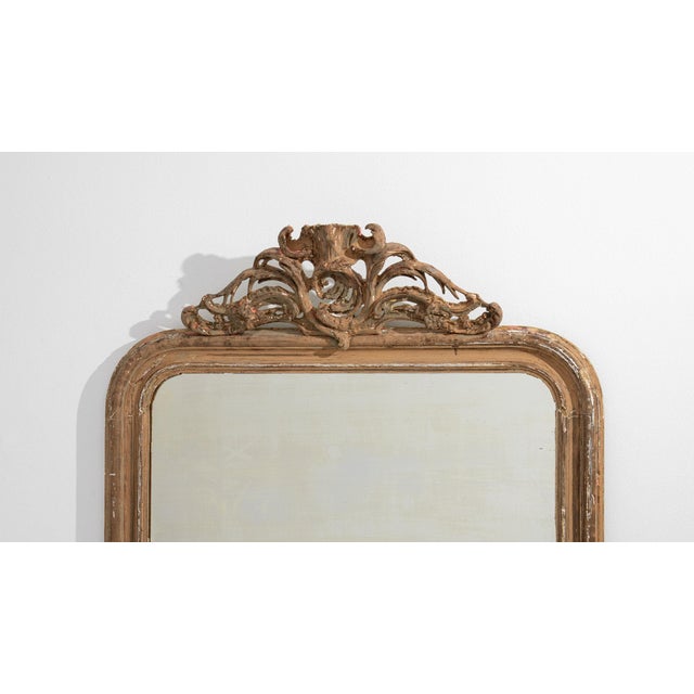 19th Century 19th Century France Cream Wood Full-length & Floor Mirrors For Sale - Image 5 of 10