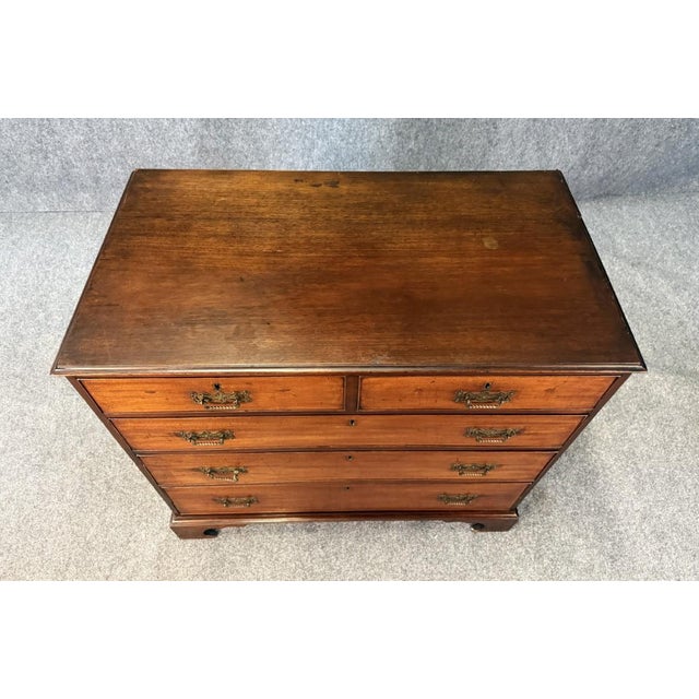 18th Century 5-Drawer Solid Mahogany Chest With Twisted Pulls For Sale In Raleigh - Image 6 of 15