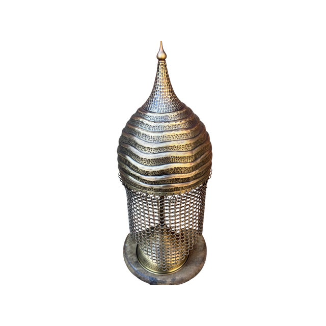 Fluted Brass Warrior Helm For Sale - Image 14 of 15