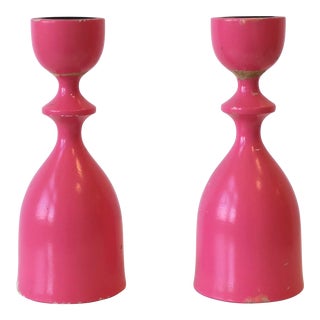 Late 20th Century Laurids Lonborg Danish Postmodern Candlestick Holders - a Pair For Sale