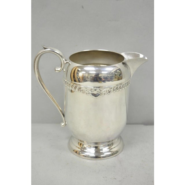Vintage Sheridan Victorian Style Silver Plated Lemonade Beverage Water Pitcher For Sale - Image 13 of 13