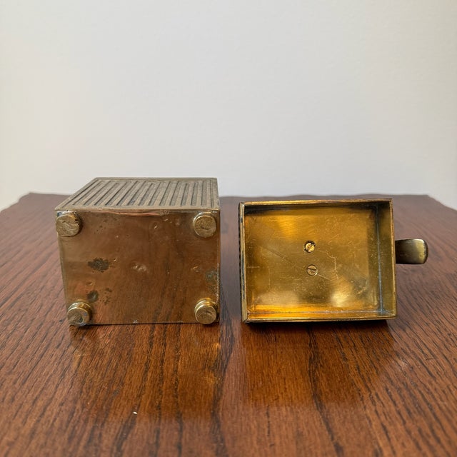 Mid 20th Century Egyptian Brass Box With Falcon For Sale - Image 11 of 11