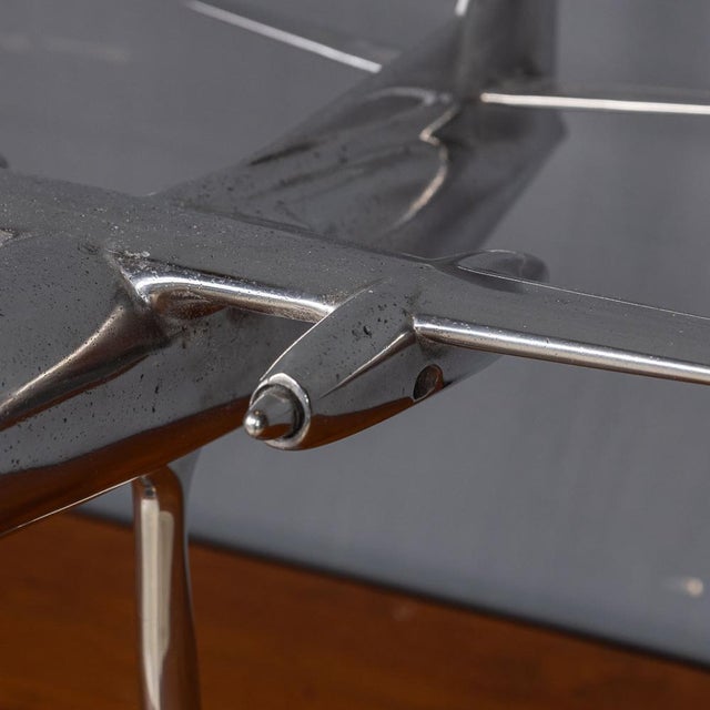Polished Metal Passenger Plane Model, 1950s For Sale - Image 11 of 16
