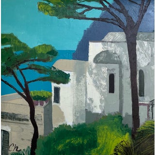 Capri, Original Oil Painting on Canvas For Sale