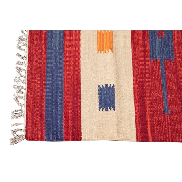Textile 21st Century Modern Kilim Rug 5 '7'' X 7' 10'' For Sale - Image 7 of 11