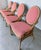 Pink Vintage Medallion Back Rattan Dining Chairs With Custom Green and Pink Upholstery– Set of 4 For Sale - Image 8 of 12