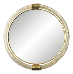 Venetian Round Murano Glass Wall Mirror by Simoeng