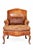 French Vintage French Style Leather Pathwork Chair For Sale - Image 3 of 12