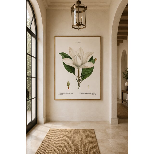 Paper Southern Magnolia, Redouté Botanical Print, 32" X 48" For Sale - Image 7 of 8