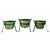 Charming vintage Hungarian enamel bucket with a rich glossy green finish paired with a black iron stand, blending European...