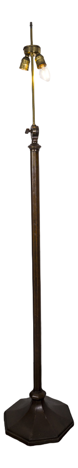 Art Deco Heavy Brass Floor Lamp, 1920s