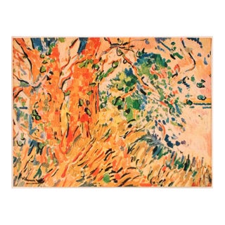 1948 After Maurice De Vlaminck, "The Platanes" Second Edition Parisian Offset Lithograph For Sale