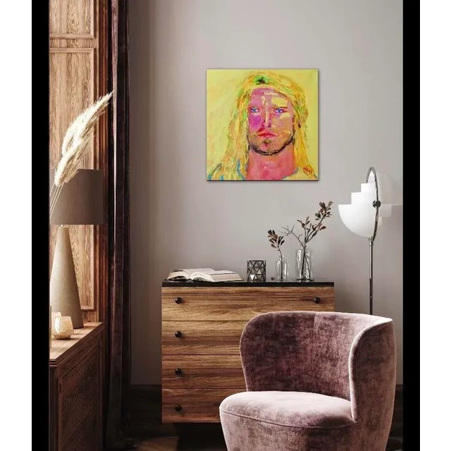 Pop Art Portrait Oil Painting – Contemporary Statement Wall Art For Sale - Image 12 of 12