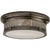 Alderly Small Flush Mount in Bronze with White Glass Designer: Chapman & Myers Mounting: Flush Shade Detail: White Glass...