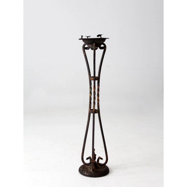 Antique Cast Iron Standing Ashtray For Sale - Image 12 of 13