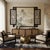Chinese Two Brown Tone Lattice Pattern Center Open Wall Panel Frame For Sale In San Francisco - Image 6 of 14