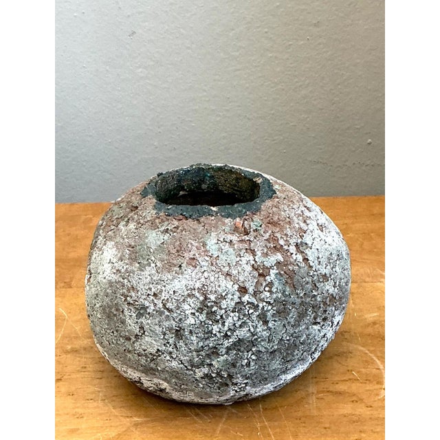 Vintage Handcrafted Earthenware Vessel For Sale - Image 11 of 16
