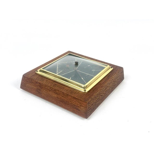 Mid-Century Modern Danish Teak & Brass Weather Station, 1960s For Sale - Image 3 of 6