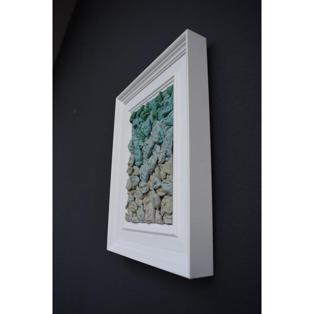 Contemporary María Magán, Wall Mounted Sculpture with Mint Green Chewing Gum Forms, 2022, Wood For Sale - Image 3 of 11