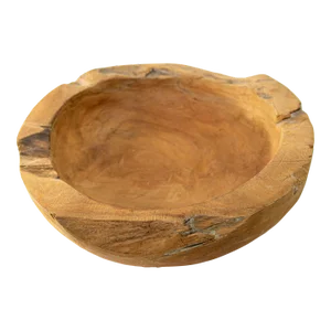 Vintage Organic Wood Root Bowl Natural Free Form Live Edge Sculptural Teak Bowl