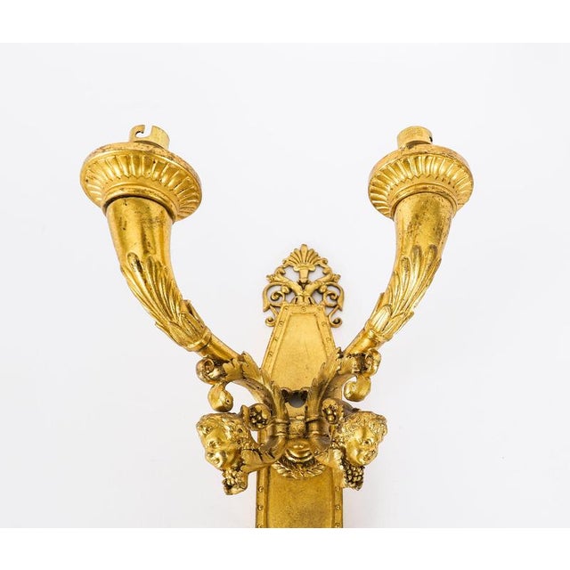 Antique 19th Century French Louis XIV Revival Branch Ormolu Wall Lights, Set of 2 For Sale - Image 7 of 11