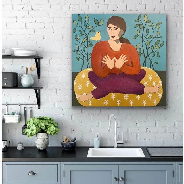 Contemporary "Fly" Original Acrylic Painting by Tracy Allegro For Sale - Image 3 of 10