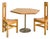 Finnish Pine Bistro Table and 'Rantasipi' Chairs by Arnold Lerber, 1970s For Sale