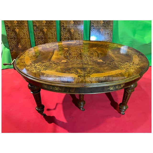 Extendable Dining Table in Walnut & Maple, 1920s For Sale - Image 16 of 18