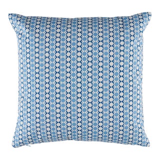 Schumacher Posy I/O 16" Pillow In Indigo For Sale
